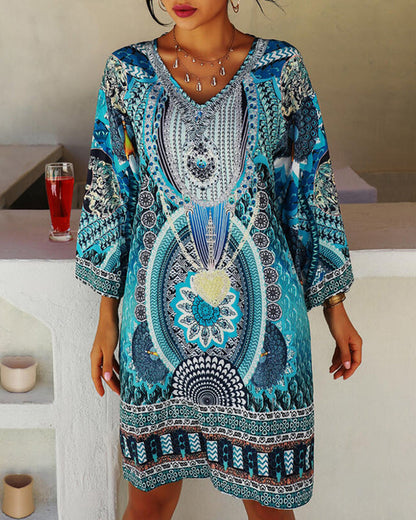 Boho dress with long sleeves Tania