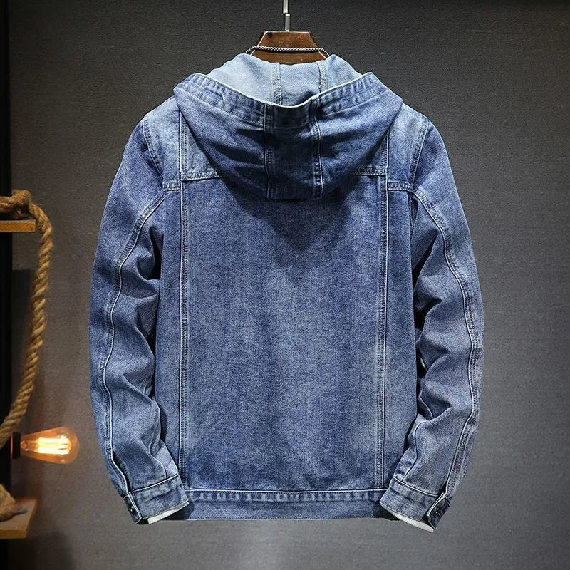 Classic denim jacket with hood Rainer