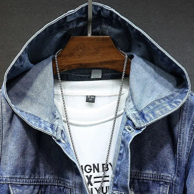 Classic denim jacket with hood Rainer