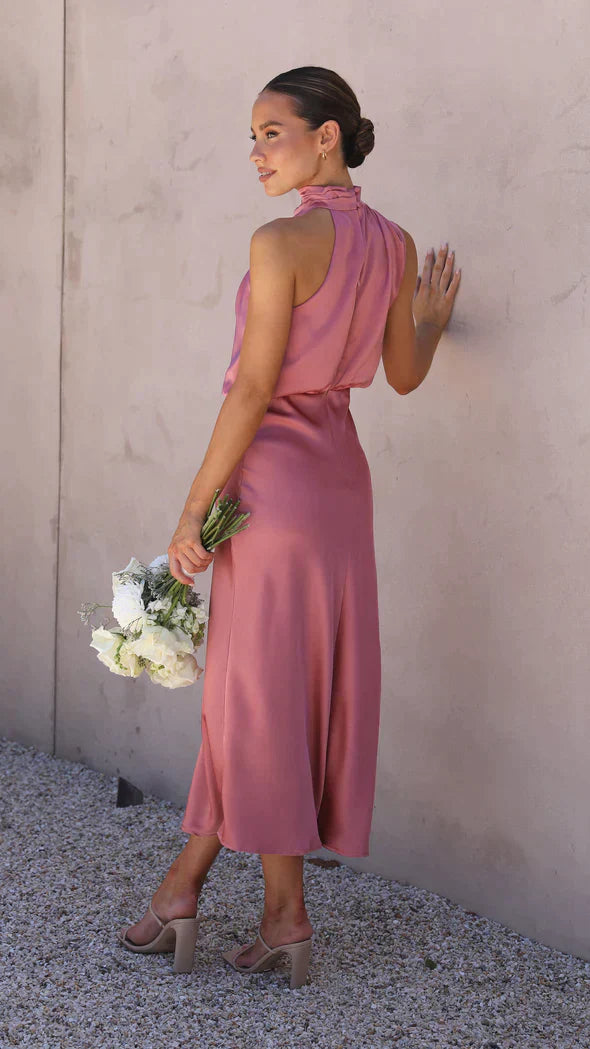 Stylish satin dress Irina