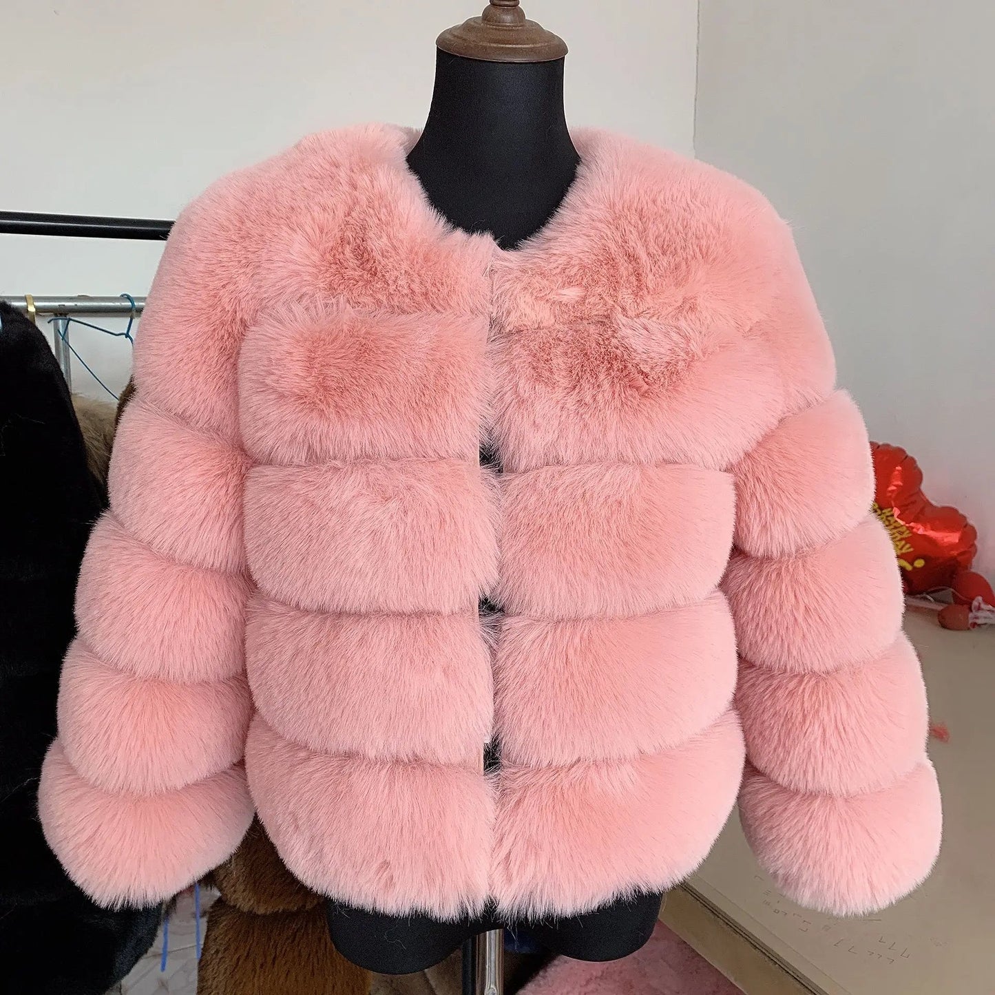 Fashionable Fur Winter Jacket for Women Sari