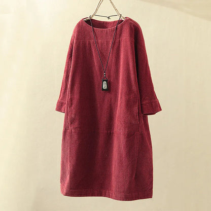 Amelia - Comfortable corduroy dress for women 