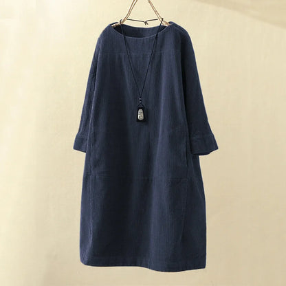 Amelia - Comfortable corduroy dress for women 