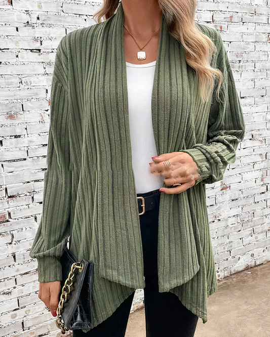 Striped Cardigan with Casual Seams Leah