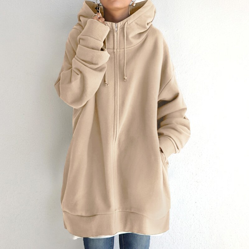 Cozy oversize winter sweater hoodie - Cassandra