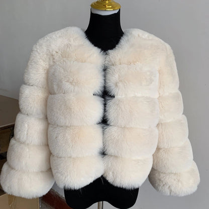 Fashionable Fur Winter Jacket for Women Sari