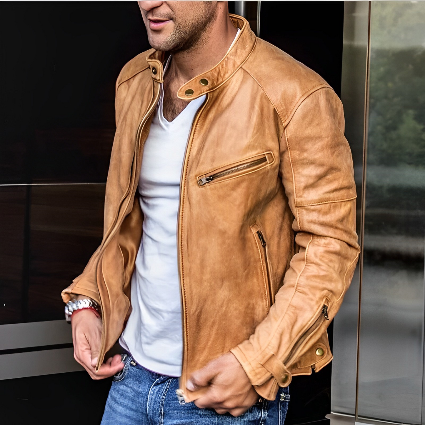 Dalton Leather Jacket Year-round style 