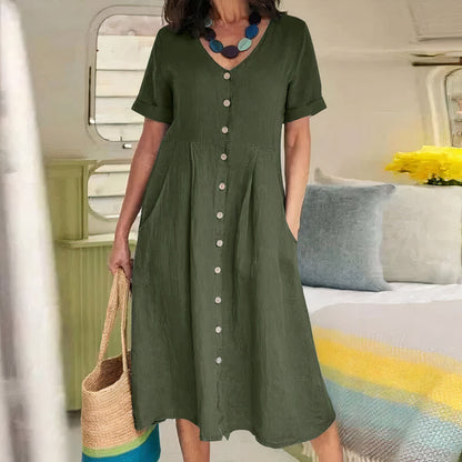 cotton linen dress