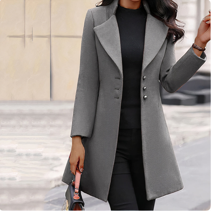 Hadley long-sleeved wool coat