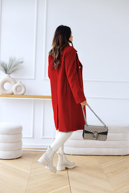 Double button wool coat for women Nina