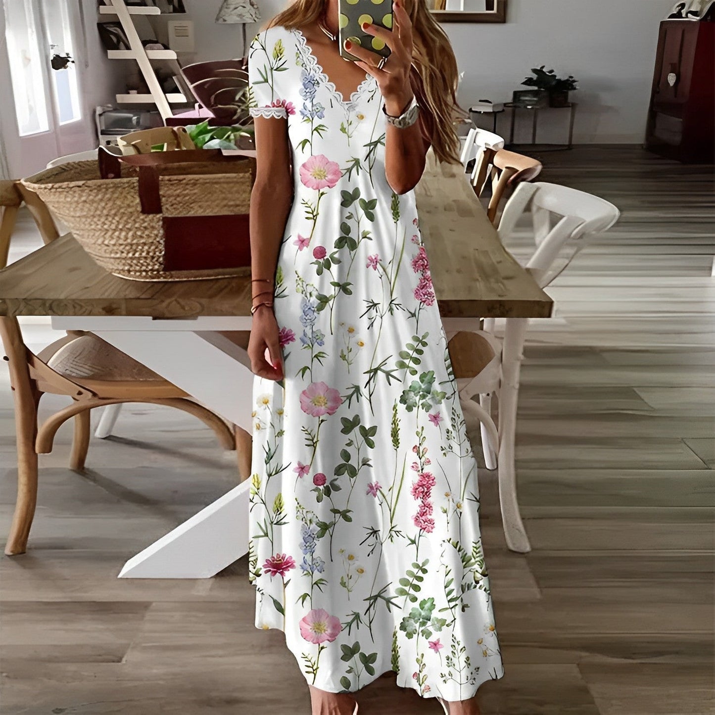 Angelina - Floral Maxi Dress for Women 