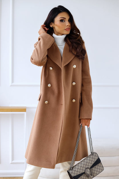 Double button wool coat for women Nina