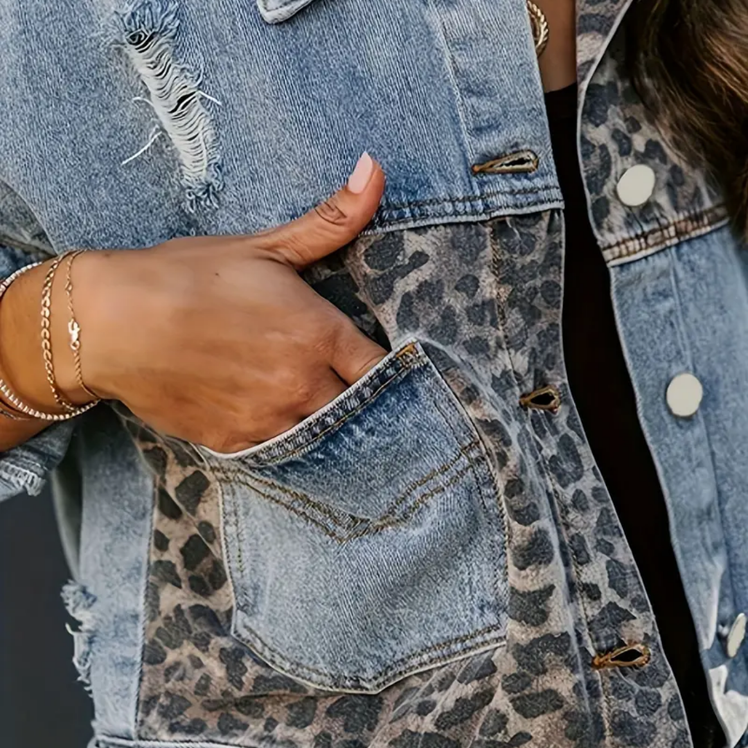 Trendy leopard print jacket Indy