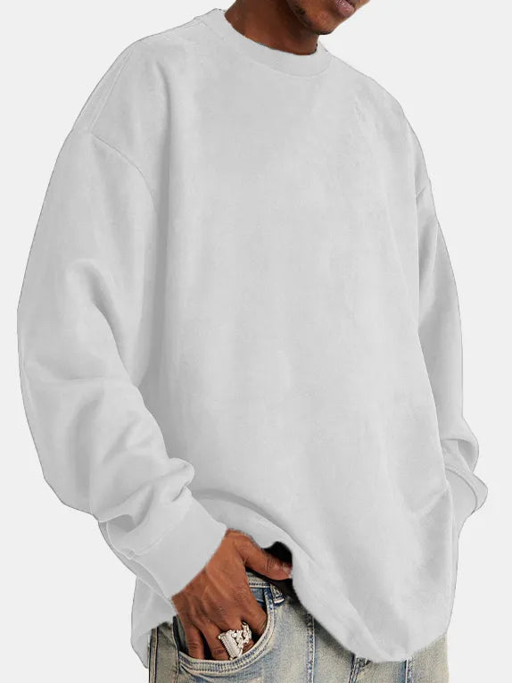 Men's long-sleeved suede sweater Elton