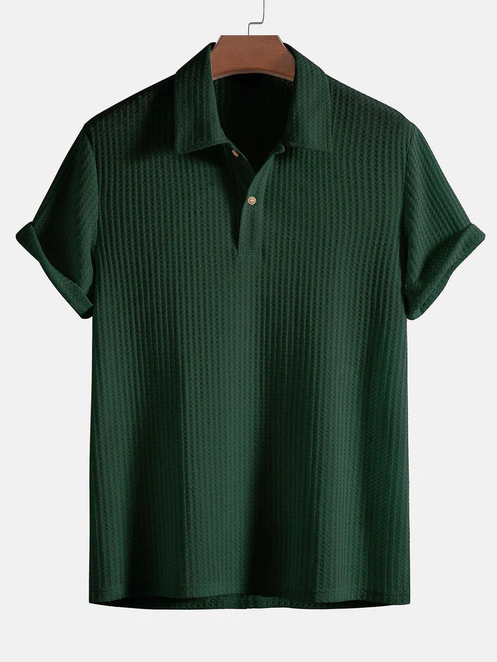 Knitted waffle polo shirt for men Chen