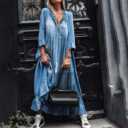 Alene Bohème denim dress