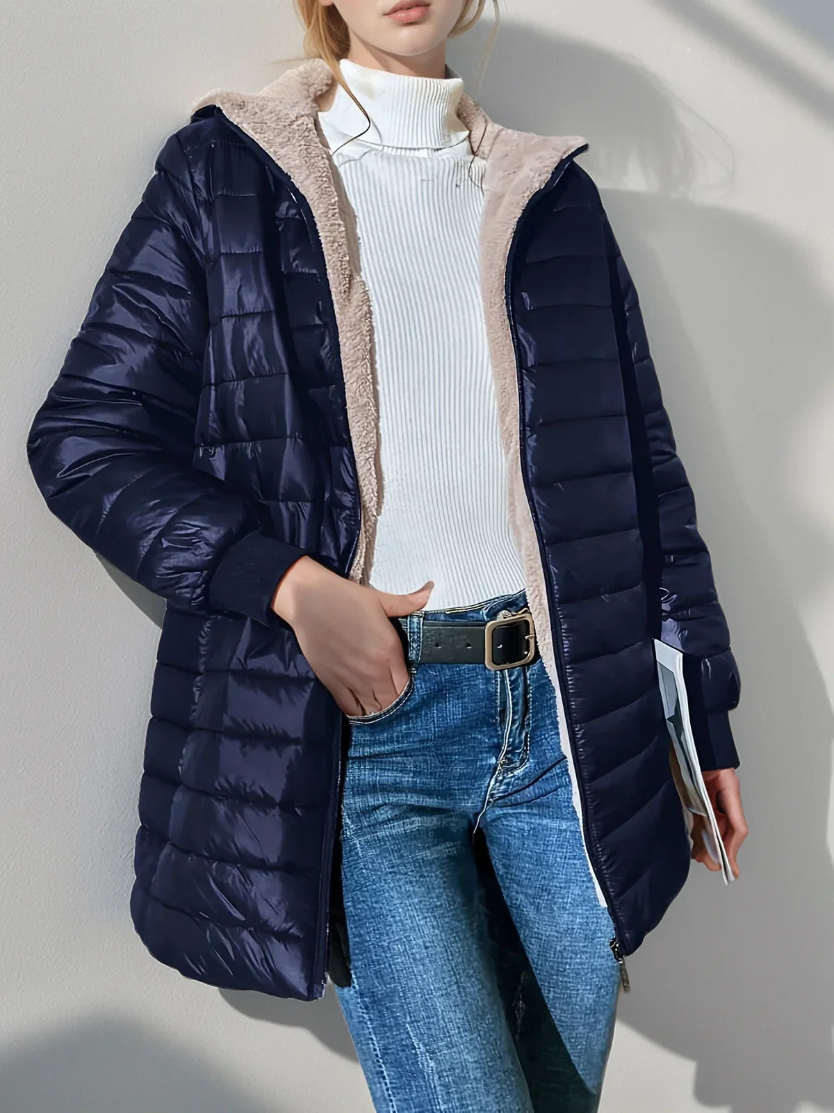 Fleece-lined jacket for women Alica