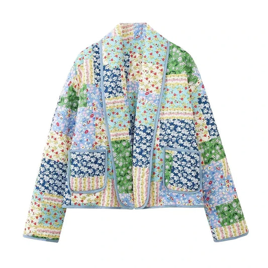 Vintage patchwork jacket for women Alisha