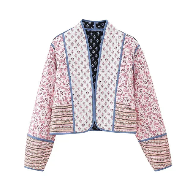 Vintage patchwork jacket for women Alisha