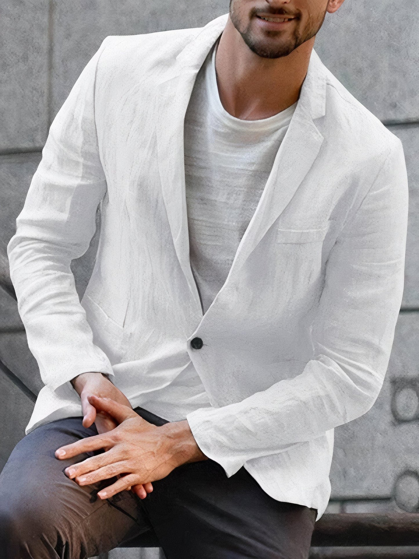 Modern linen jacket for men Alonso