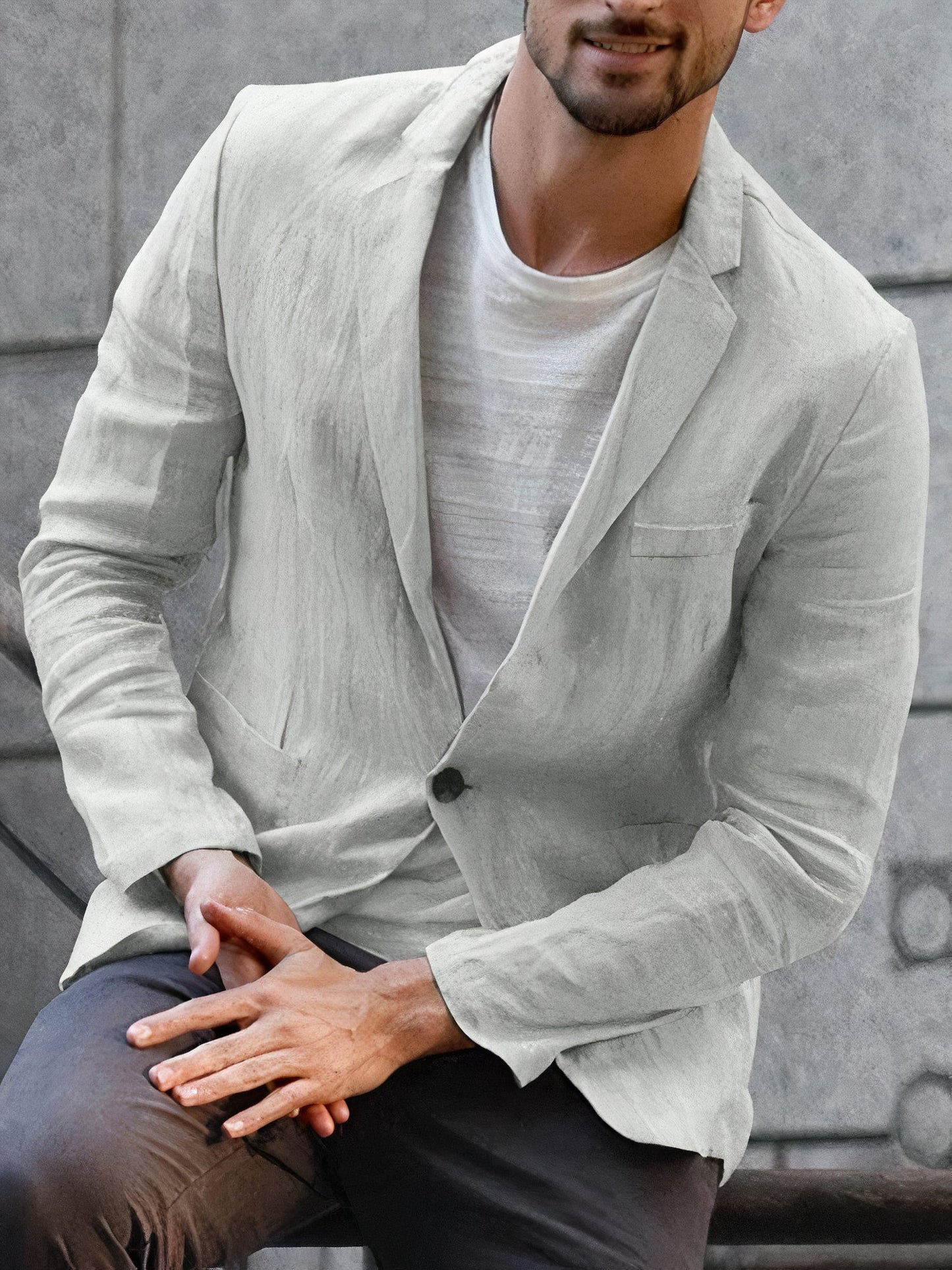 Modern linen jacket for men Alonso