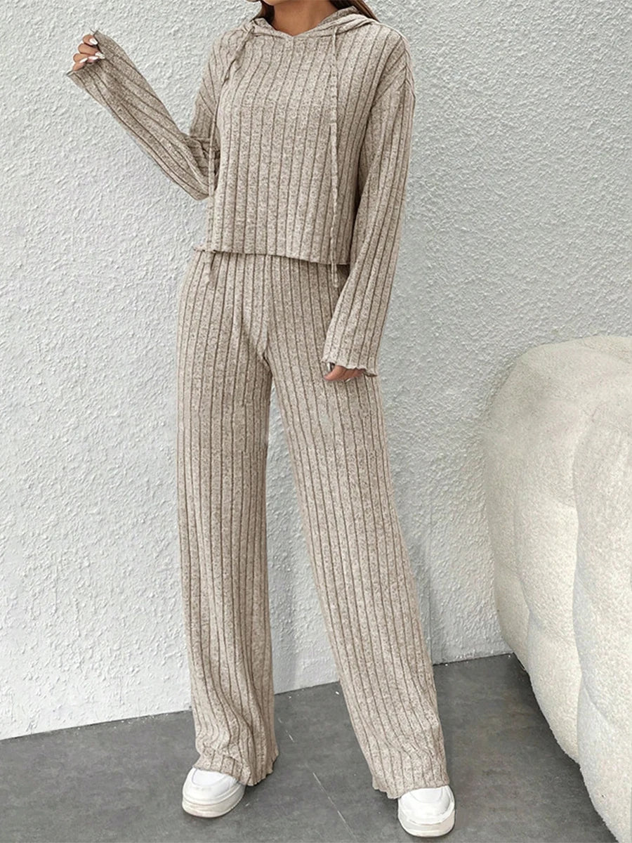 Knitted Hoodie and Pants Set Alora