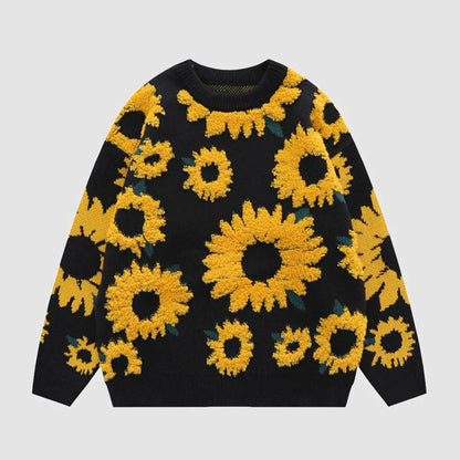 floral pattern knitted sweater Amity