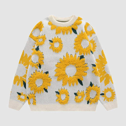 floral pattern knitted sweater Amity