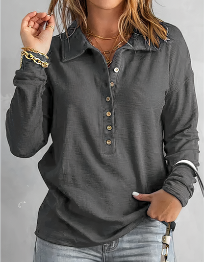 Women's polo shirt with long sleeves Amy 