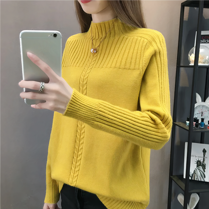 knitting pattern turtleneck sweater Anna