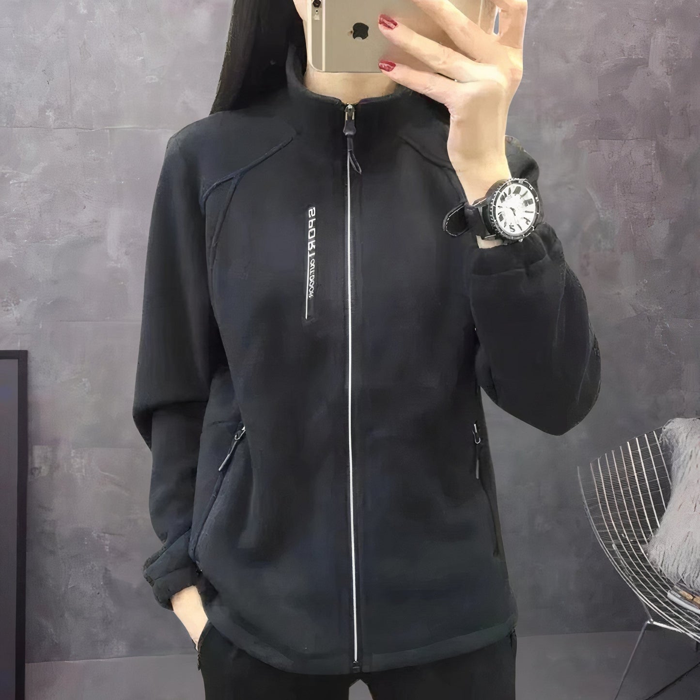 Sporty fleece jacket for women Ava 