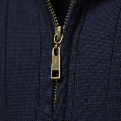 New Autumn Zip Sweater for Men Aiopeson