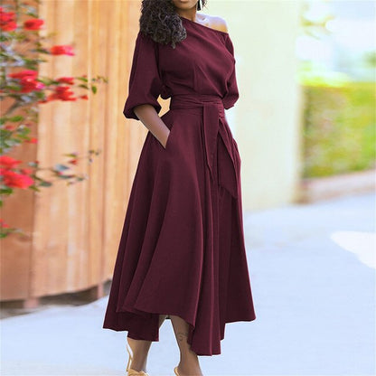 Antonina - Elegant midi dress with half sleeves for women 