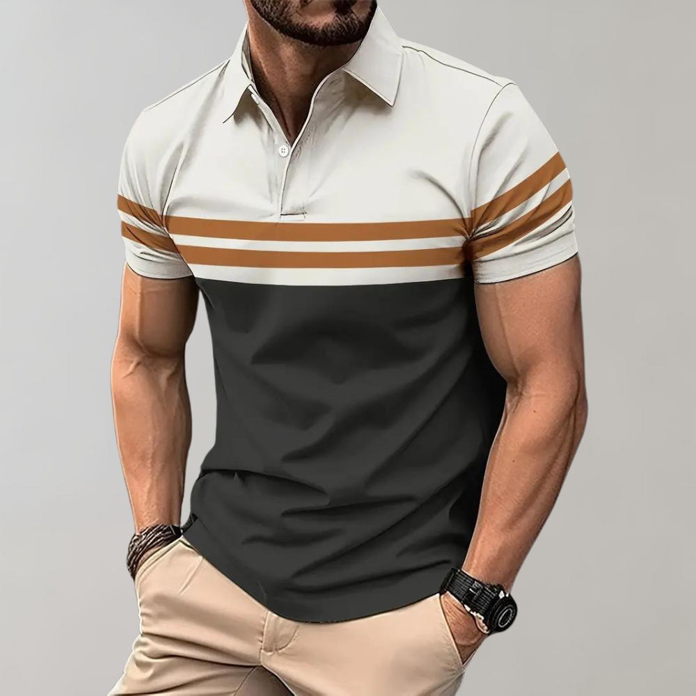 Elegant Striped Polo Shirt for Men Jako