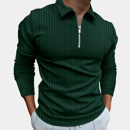 Long-sleeved men's shirt with zipper Bendix