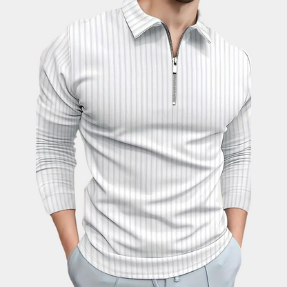 Long-sleeved men's shirt with zipper Bendix