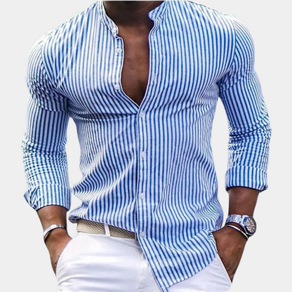 Men's long-sleeved shirt with stripes Erol