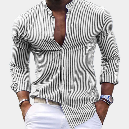 Men's long-sleeved shirt with stripes Erol