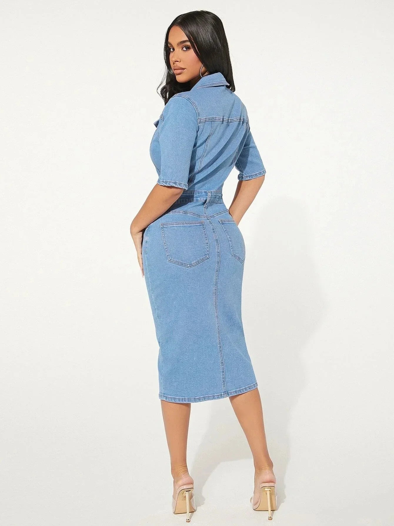 Stilvolles Denim Kleid Carena