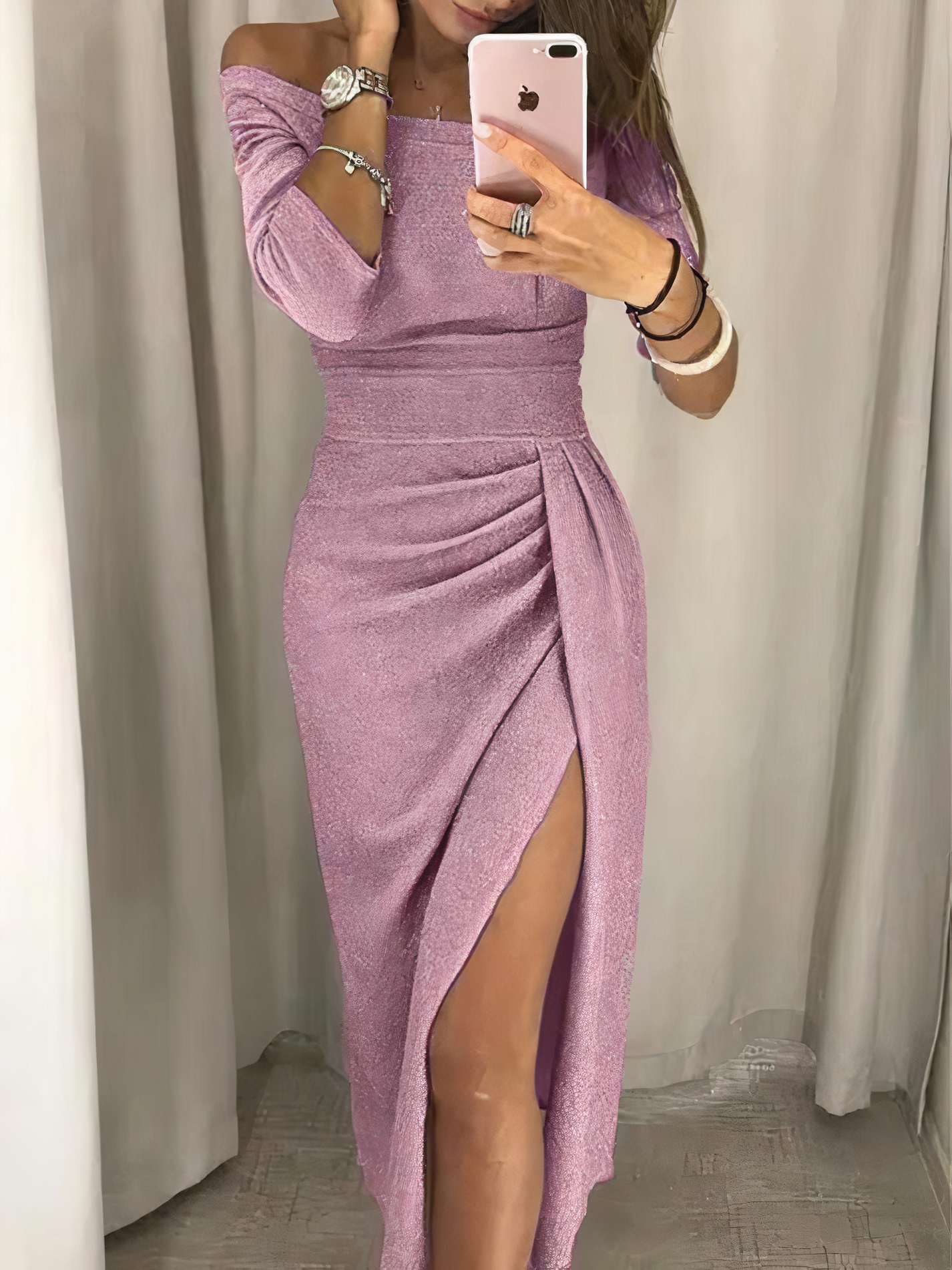 shoulder-accentuated pencil dress Carina