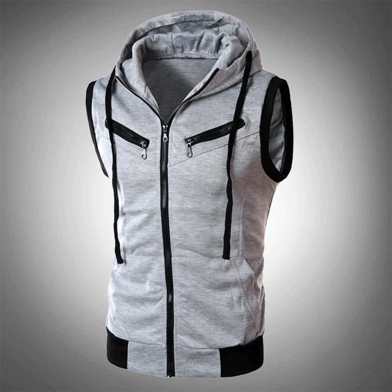 Slim Fit Hooded Vest for Men Carson