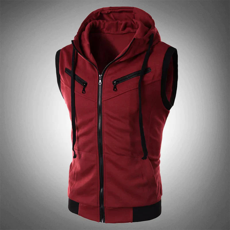 Slim Fit Hooded Vest for Men Carson