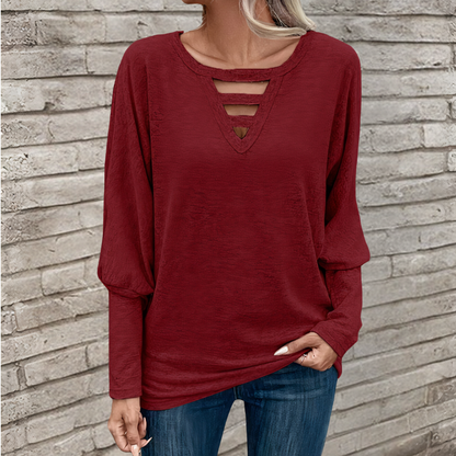 Comfortable long-sleeved top for women Cataleya