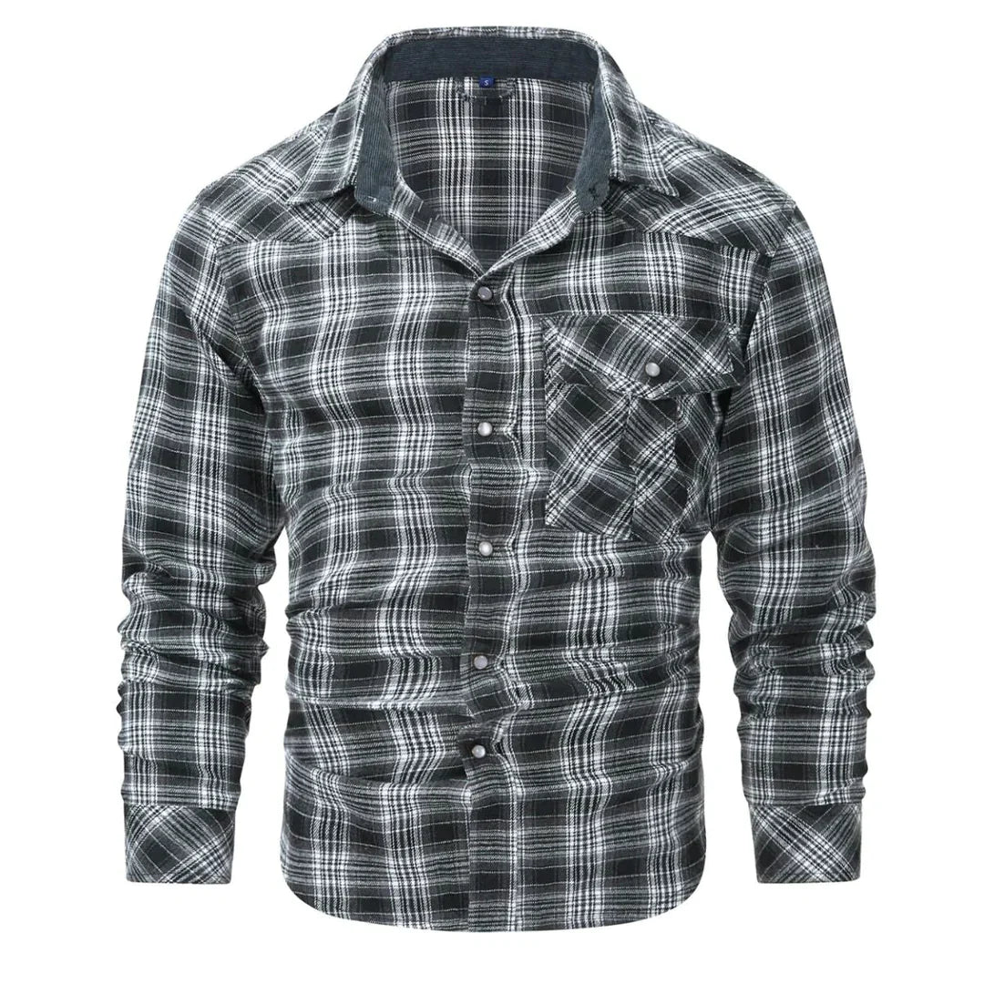 Checked long-sleeved shirt for men Charles