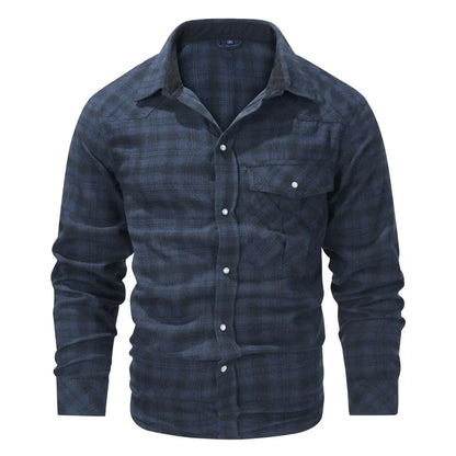 Checked long-sleeved shirt for men Charles