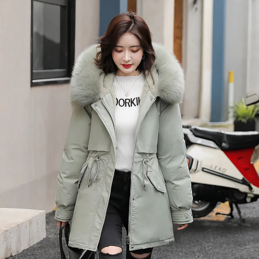 Stylish parka with fur collar Cora 