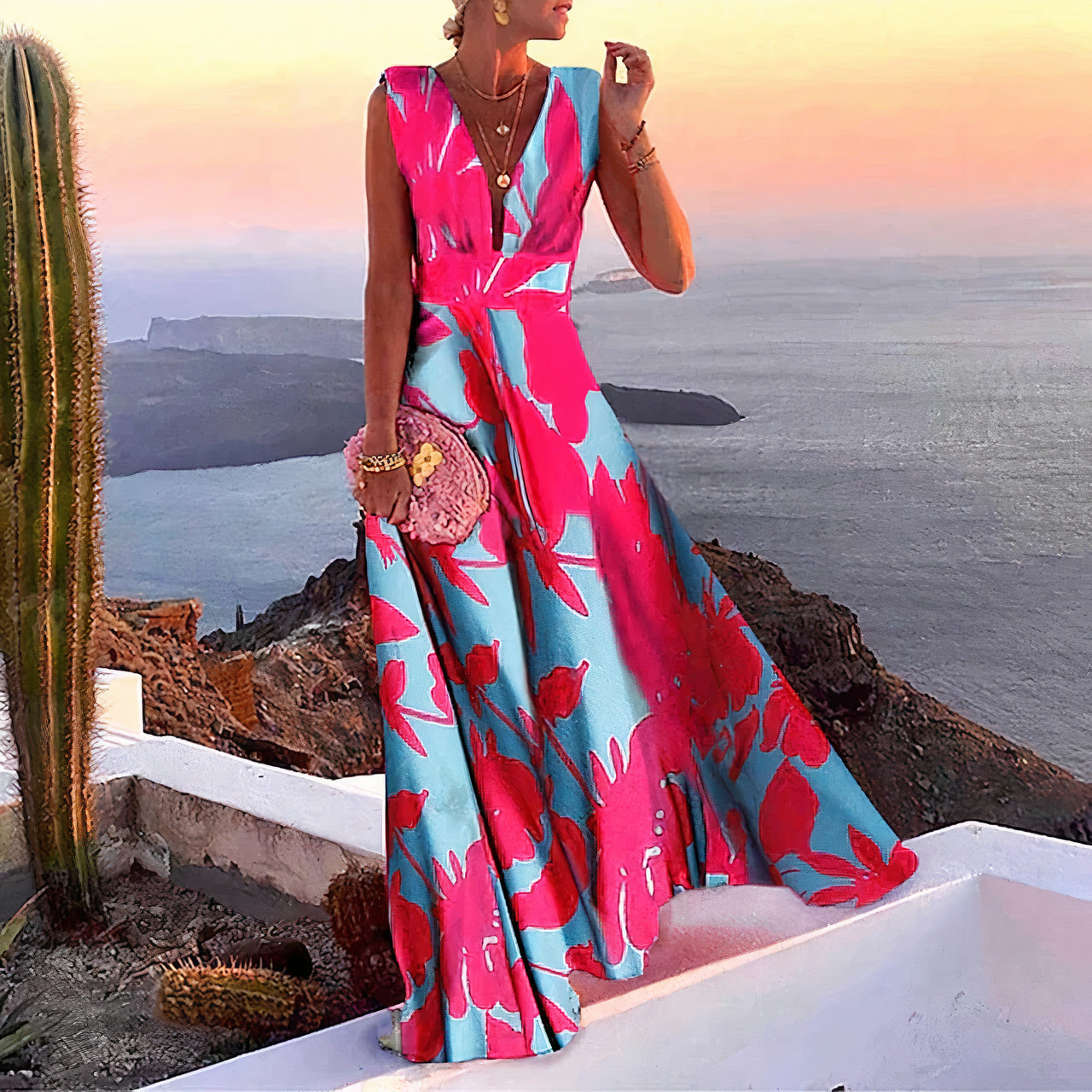 Elegant sleeveless dress for summer Corine