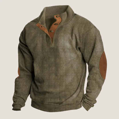 Caden Men's Ribbed Button Sweater