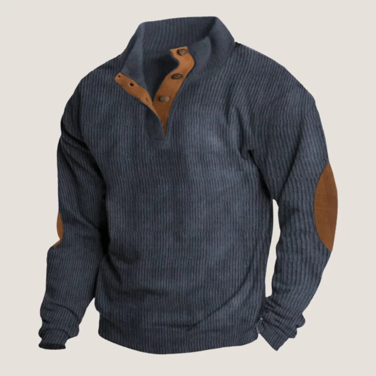 Caden Men's Ribbed Button Sweater