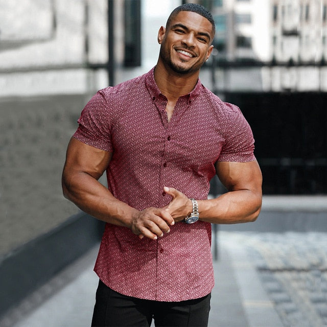 Elegant short-sleeved shirt for men Fritz